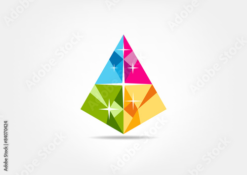 Free Download sparkly crystal diamond logo template - GFXLoad