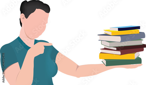 ragazza indica dei libri