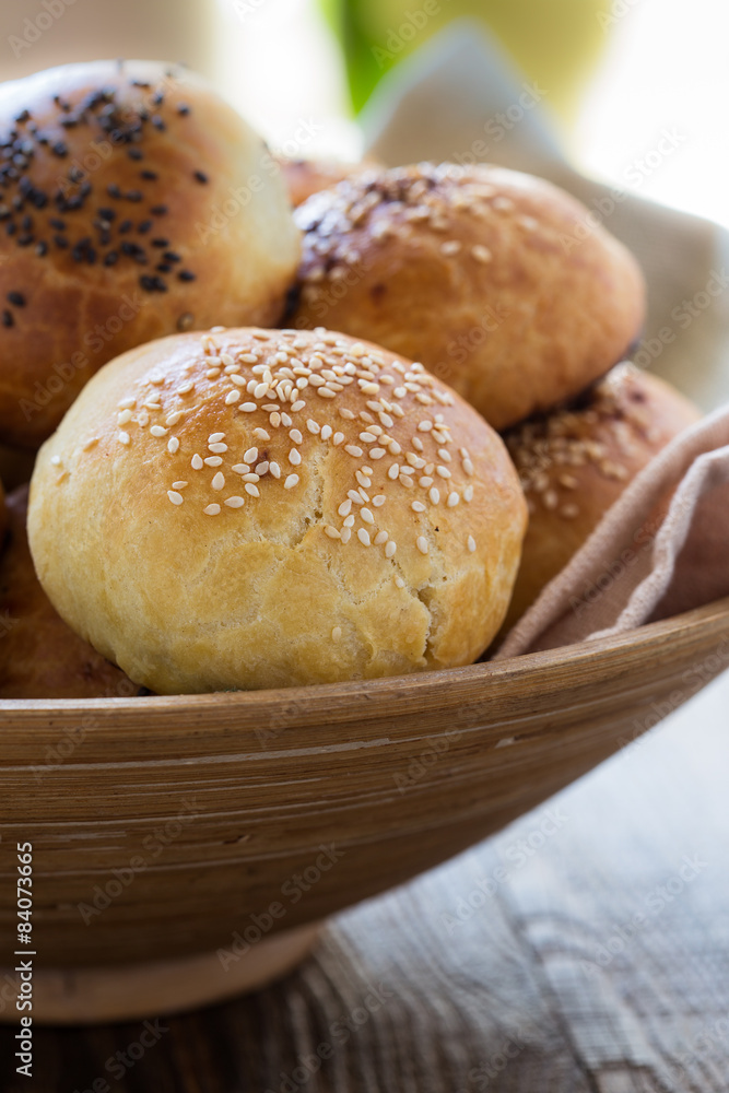 Buns with sesame Buns with sesame