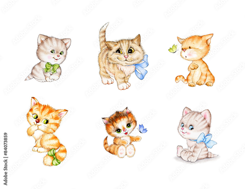 Set of cute kittens Set of cute kittens