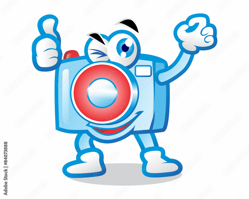 camera character mascot image vector