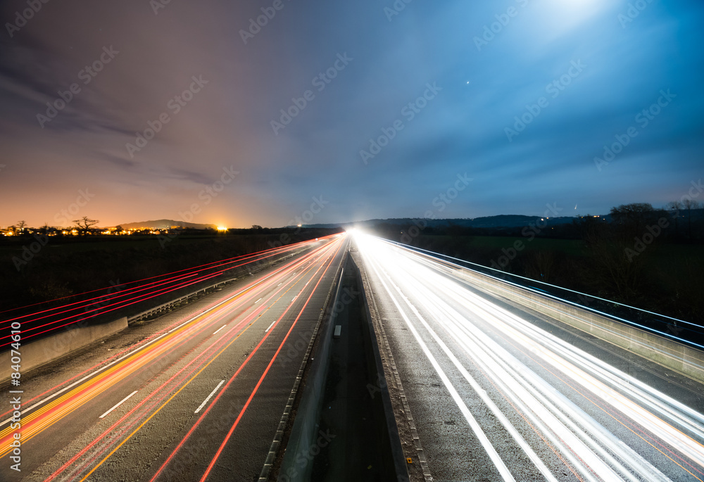 Road traffic at night Road traffic at night