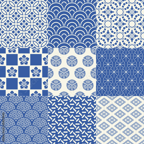 seamless japanese traditional mesh pattern 