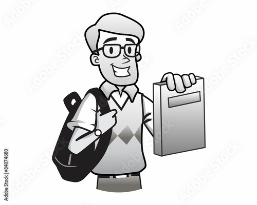nerd student schoolboy college