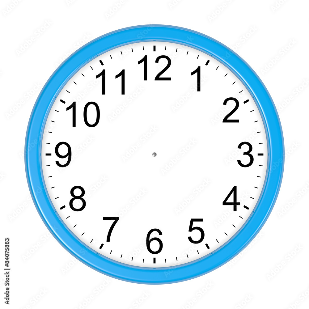 Isolated Customizable Blue Clock Isolated Customizable Blue Clock