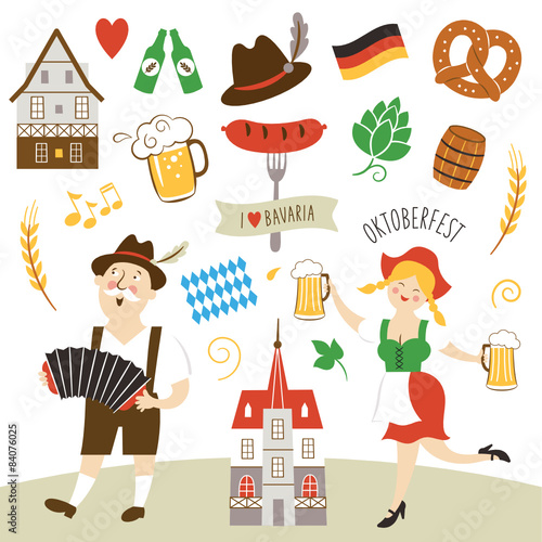 Germany elements collection illustration