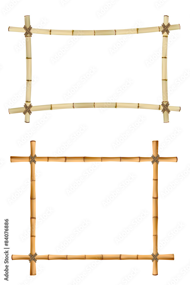 Fototapeta Set of bamboo frame