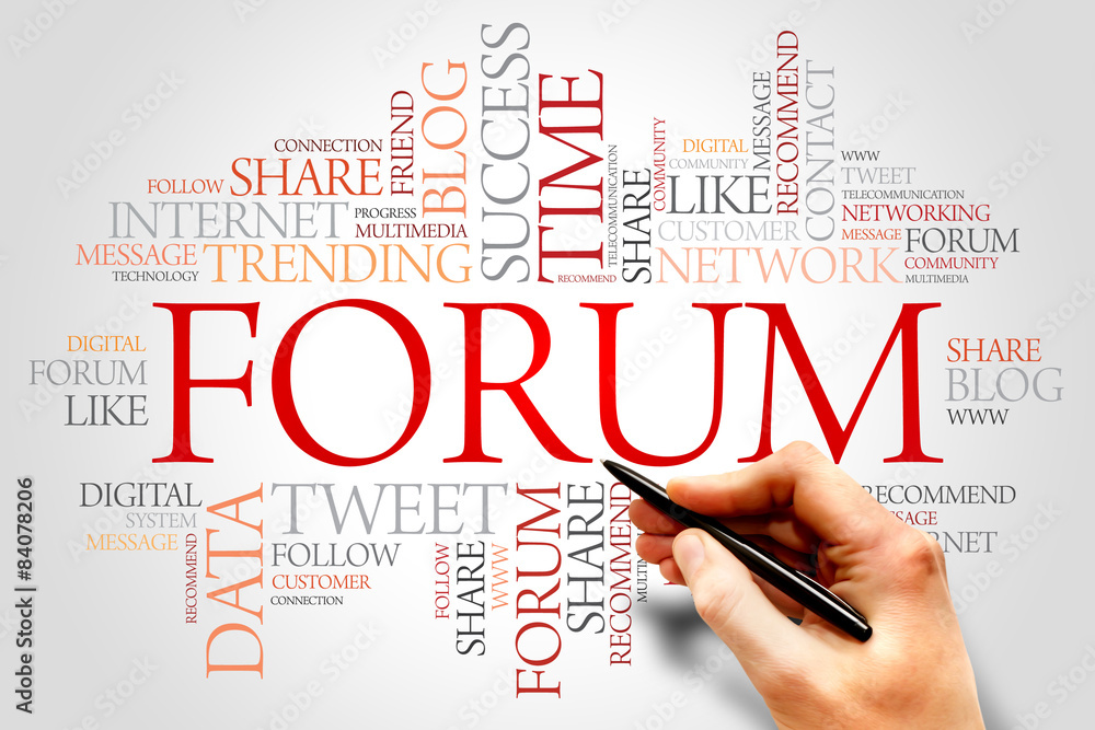 Forum word cloud, business concept Forum word cloud, business concept