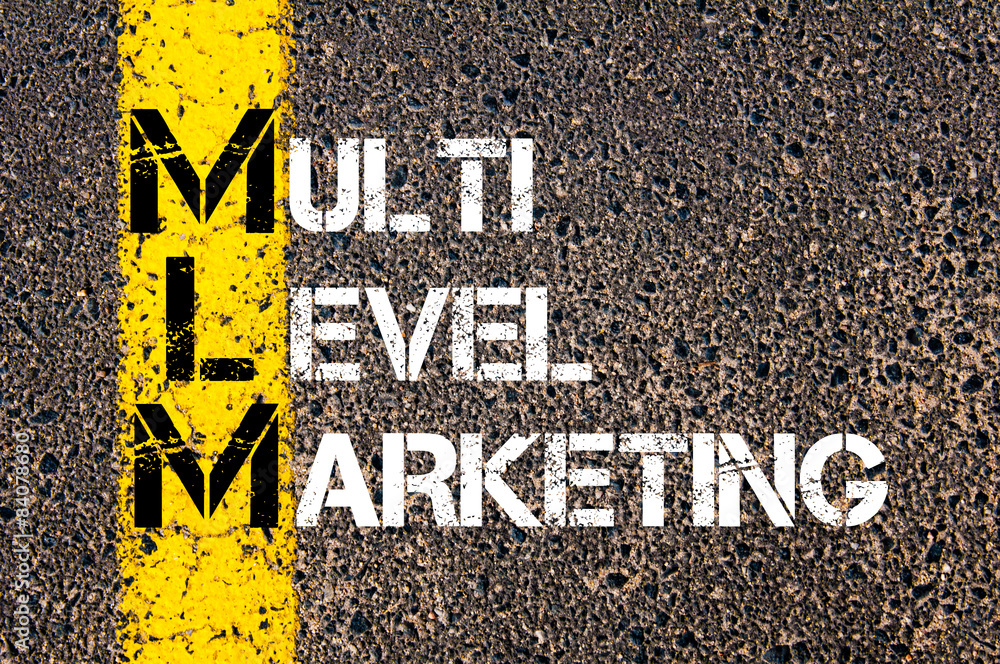 Business Acronym MLM as MULTI LEVEL MARKETING