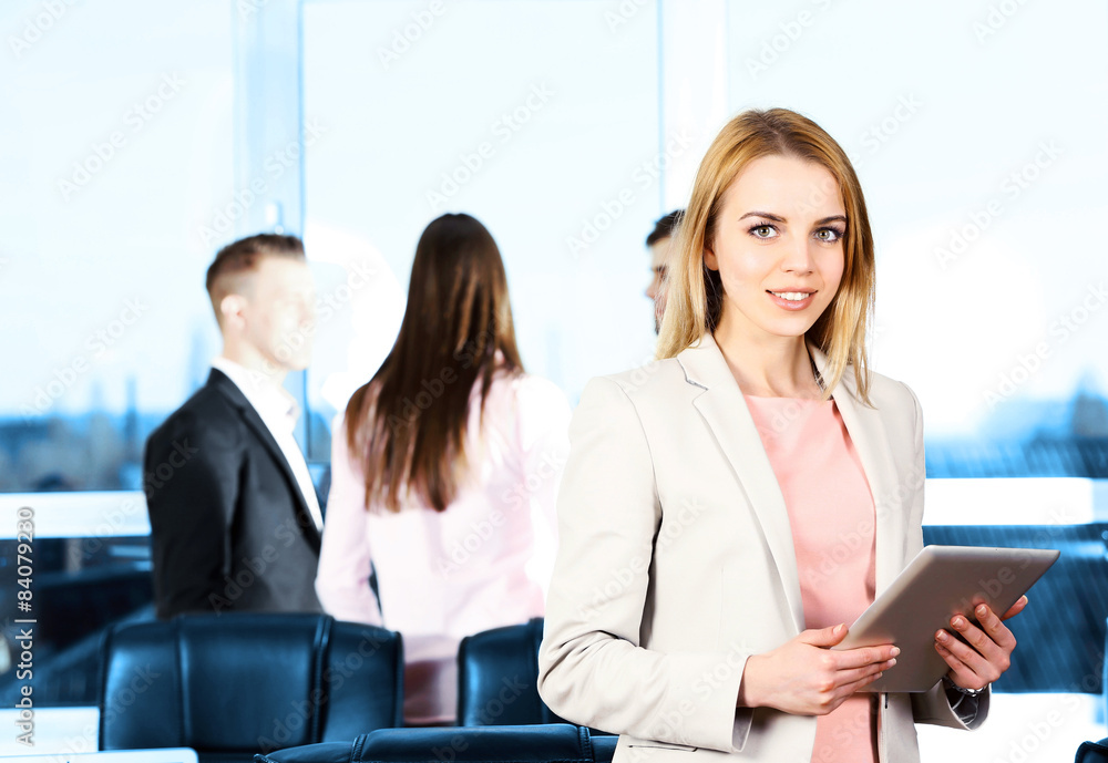 Businesswoman in conference room Businesswoman in conference room