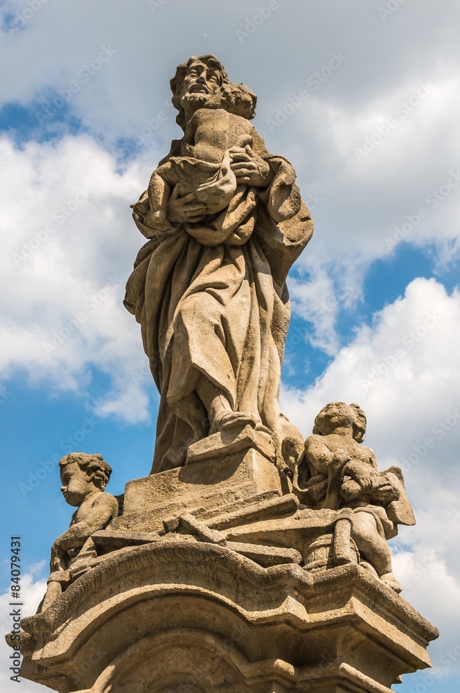 Old statue, monument in Kutna Hora Old statue, monument in Kutna Hora