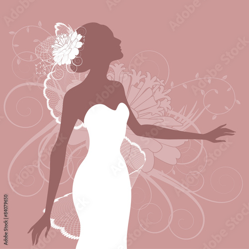 Illustration of a beautiful bride