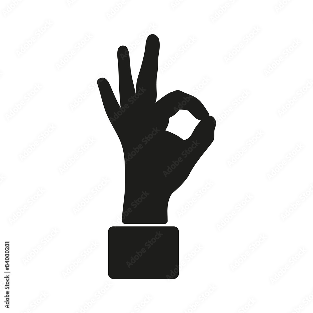 Obraz premium The OK icon. Okay symbol. Flat