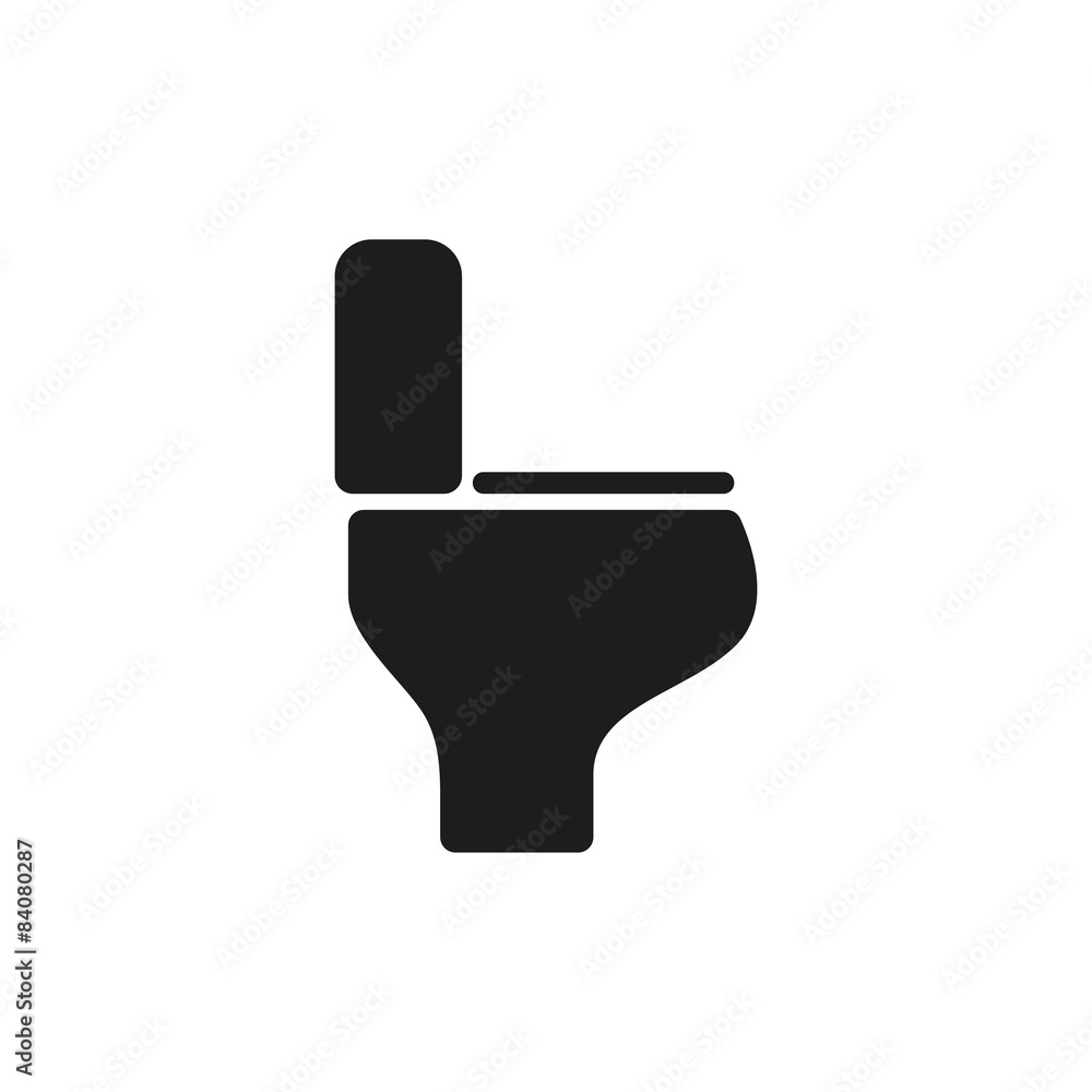 The toilet icon. Restroom symbol. Flat The toilet icon. Restroom symbol. Flat