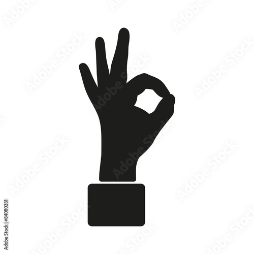 The OK icon. Okay symbol. Flat