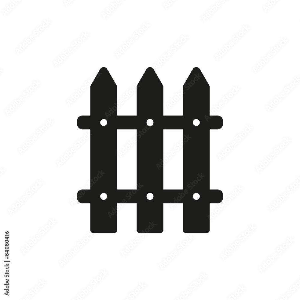 The fence icon. Paling symbol. Flat The fence icon. Paling symbol. Flat
