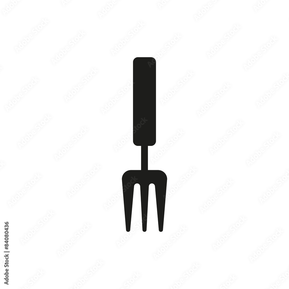 The rake icon. Raking symbol. Flat The rake icon. Raking symbol. Flat