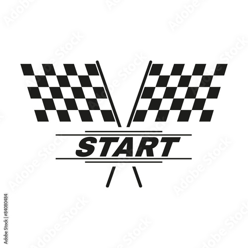 The start icon. Start symbol. Flat