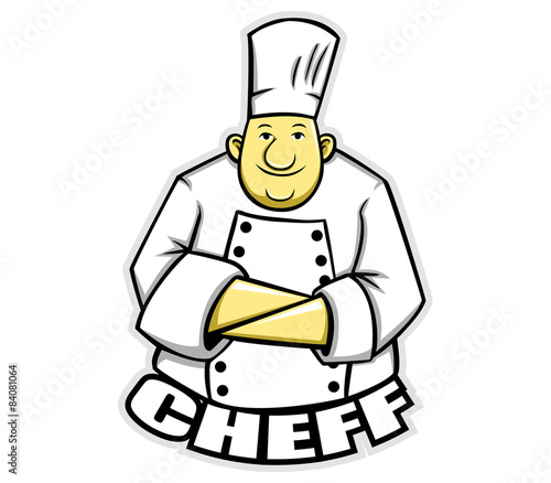 vector illustration of fat chef 