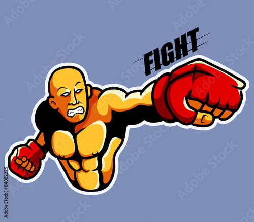 vector illustration of a boxer 