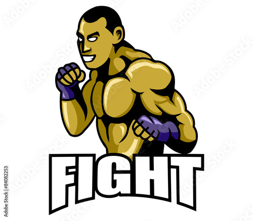 vector illustration of a boxer 