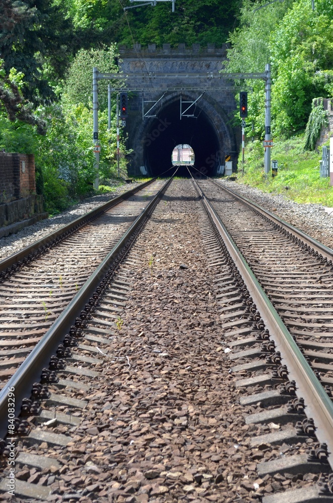 Obraz premium Railway tunnel entry