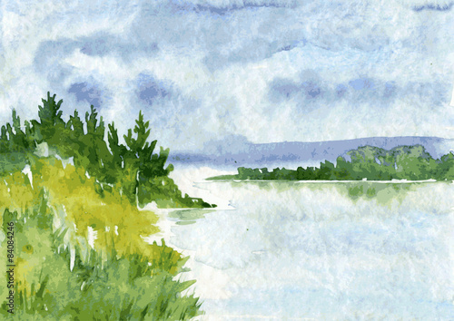 abstract watercolor landscape