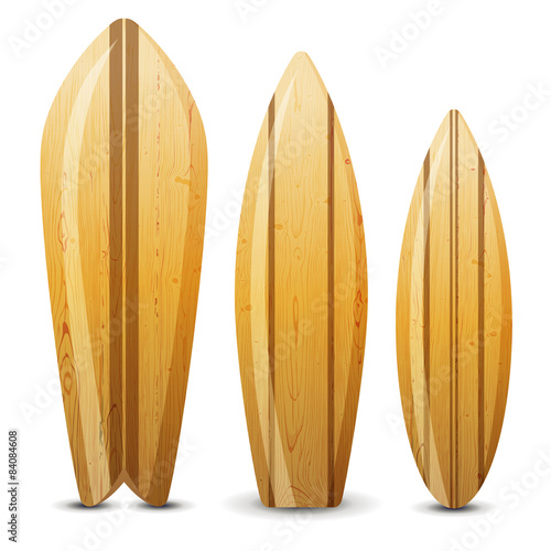 wooden surf boards