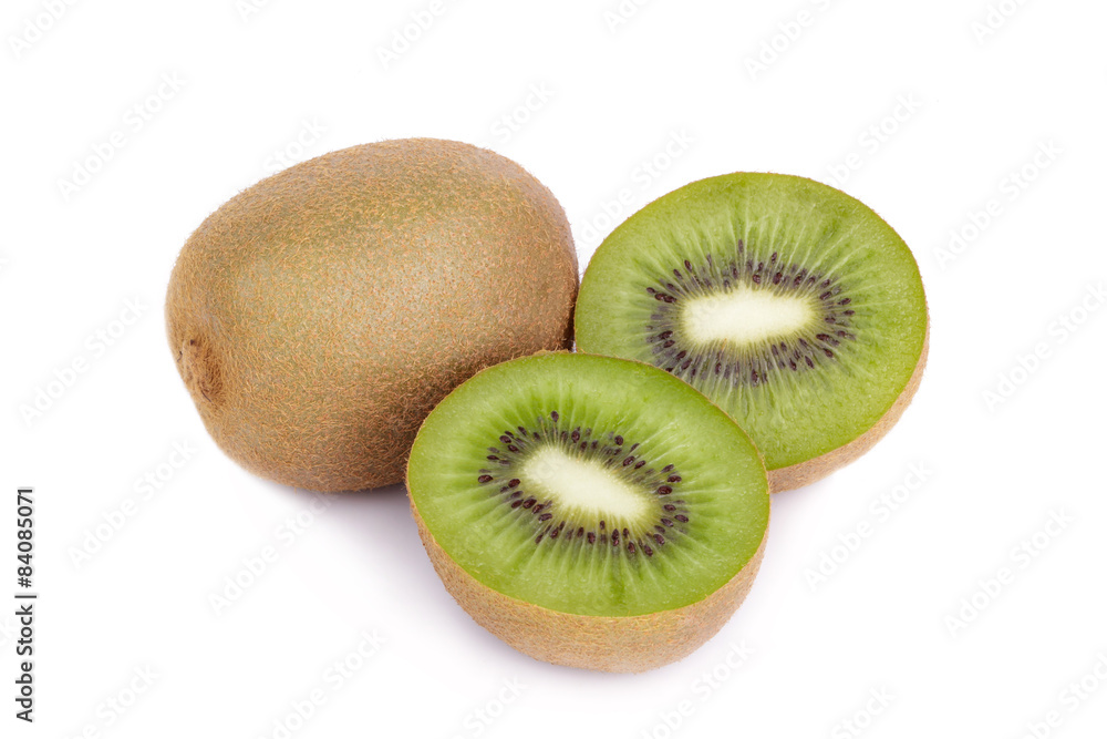 Sliced kiwi fruit isolated on white background Sliced kiwi fruit isolated on white background