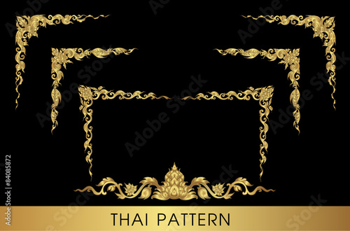 Thai art pattern vector