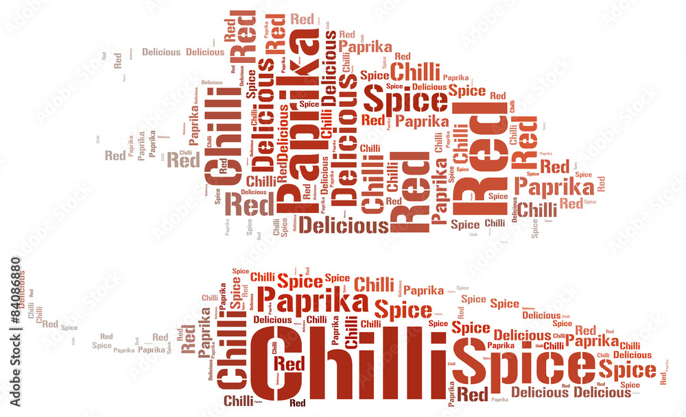 Fototapeta premium Chilli - word cloud