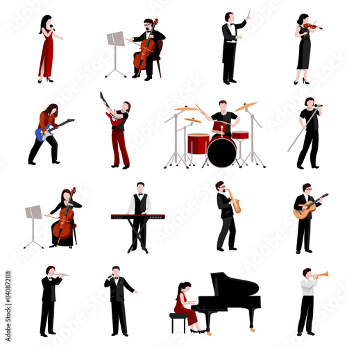 Musicians Icons Set