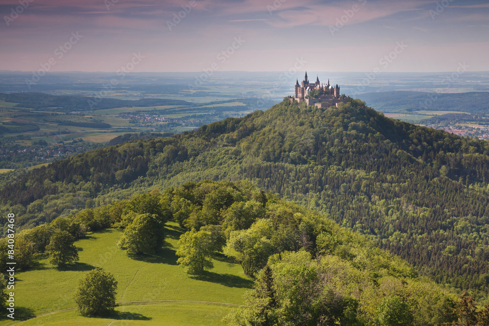 Blick auf Burg Hohenzollern, Deutschland