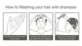 Step cleansing hair with shampoo and Conditioner of women