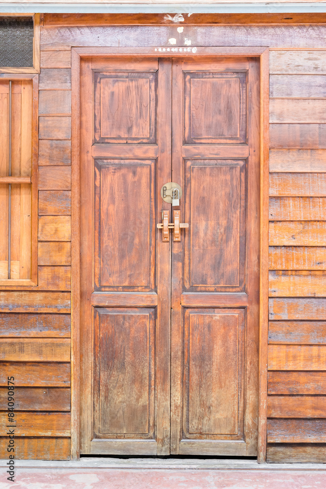 wooden door,thailand