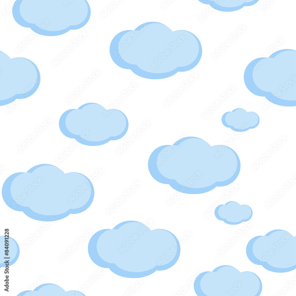 Seamless pattern baby background with clouds Seamless pattern baby background with clouds