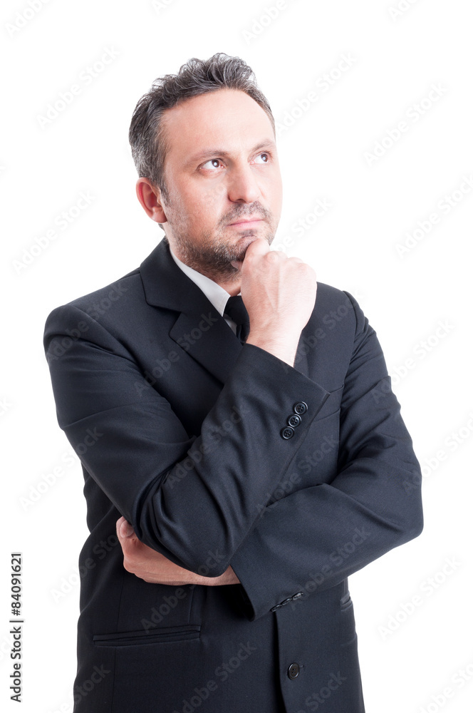 Boss, manager or leader thinking Boss, manager or leader thinking