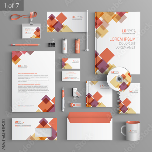 Stationery template design