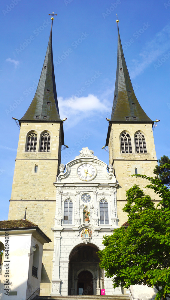 Famous historical church in Lucerne