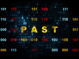 Timeline concept: Past on Digital background