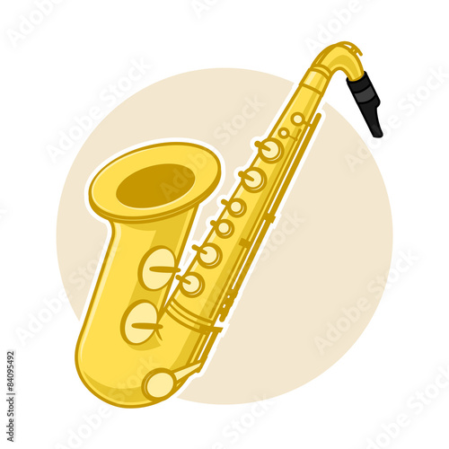Tenor Saxophone icon illustration