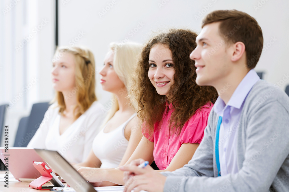 Fototapeta premium Students at lesson