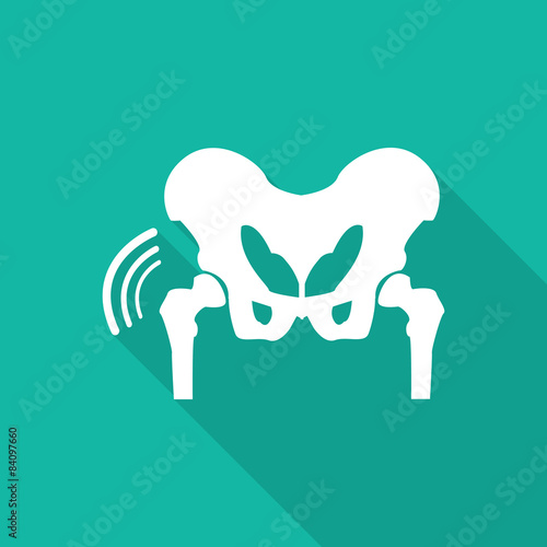 Orthopedic  symbol icon with long shadow.