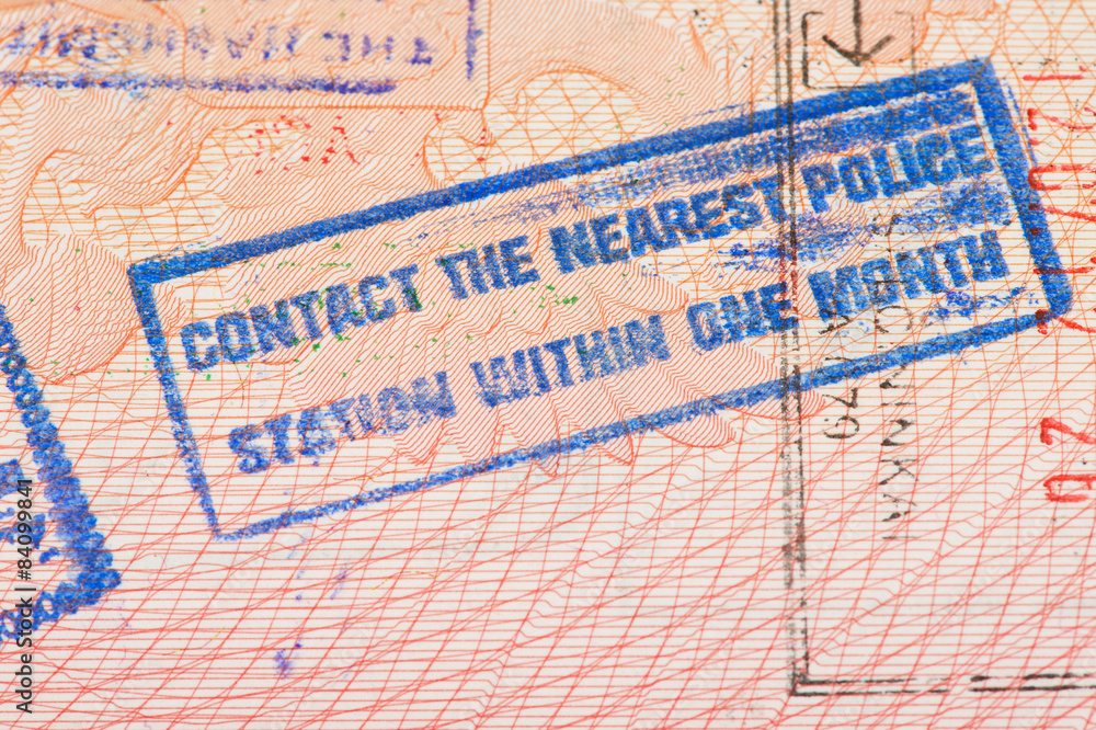 Passport page with Jordan immigration control stamp.