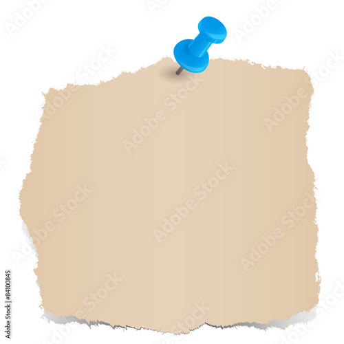 scraps of paper with pin