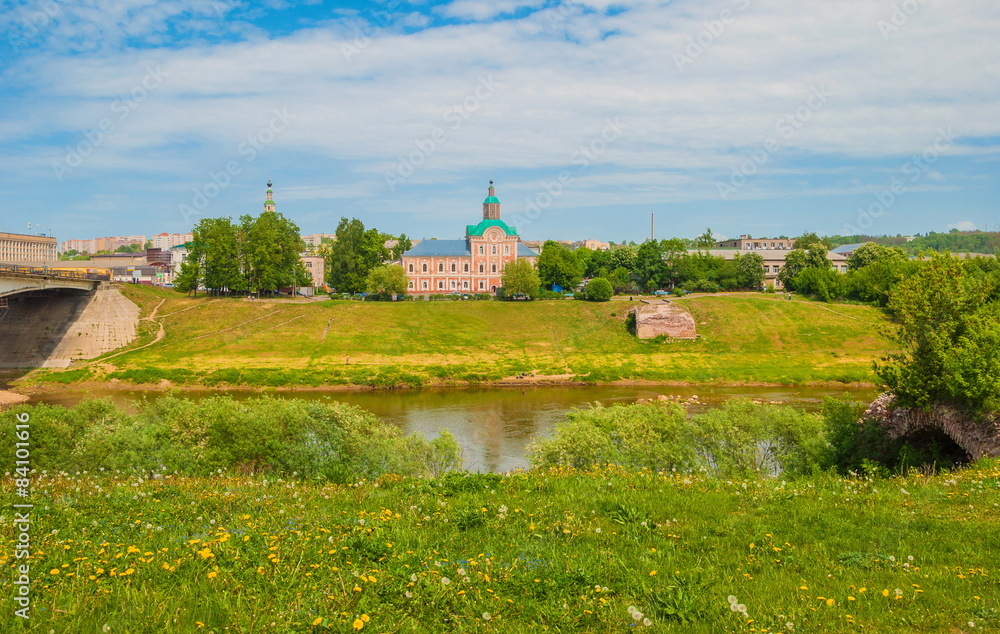 The shore of the Dnieper River in the Russian city of Smolensk
