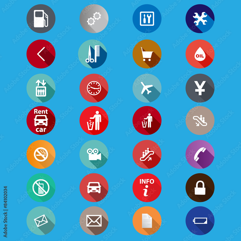 Icons for service in a flat style. Vector Icons for service in a flat style. Vector