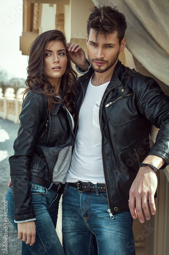 Young fashion couple outdoor