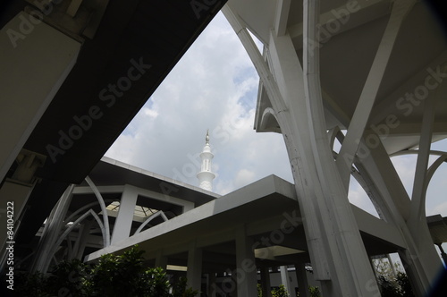 Sultan Ismail Airport Mosque at Senai Airport in Malaysia photo