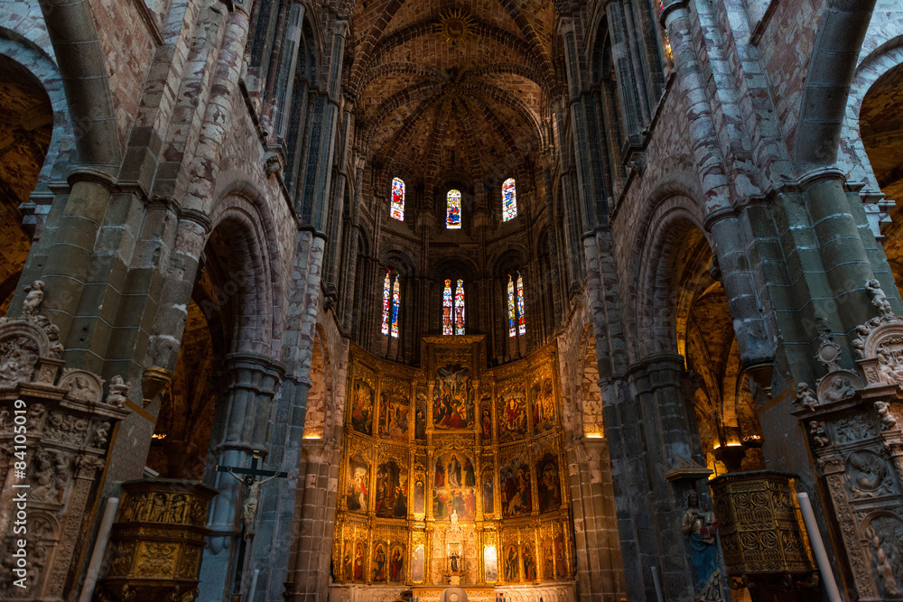 High altar of the gothic Cathedral of Avila